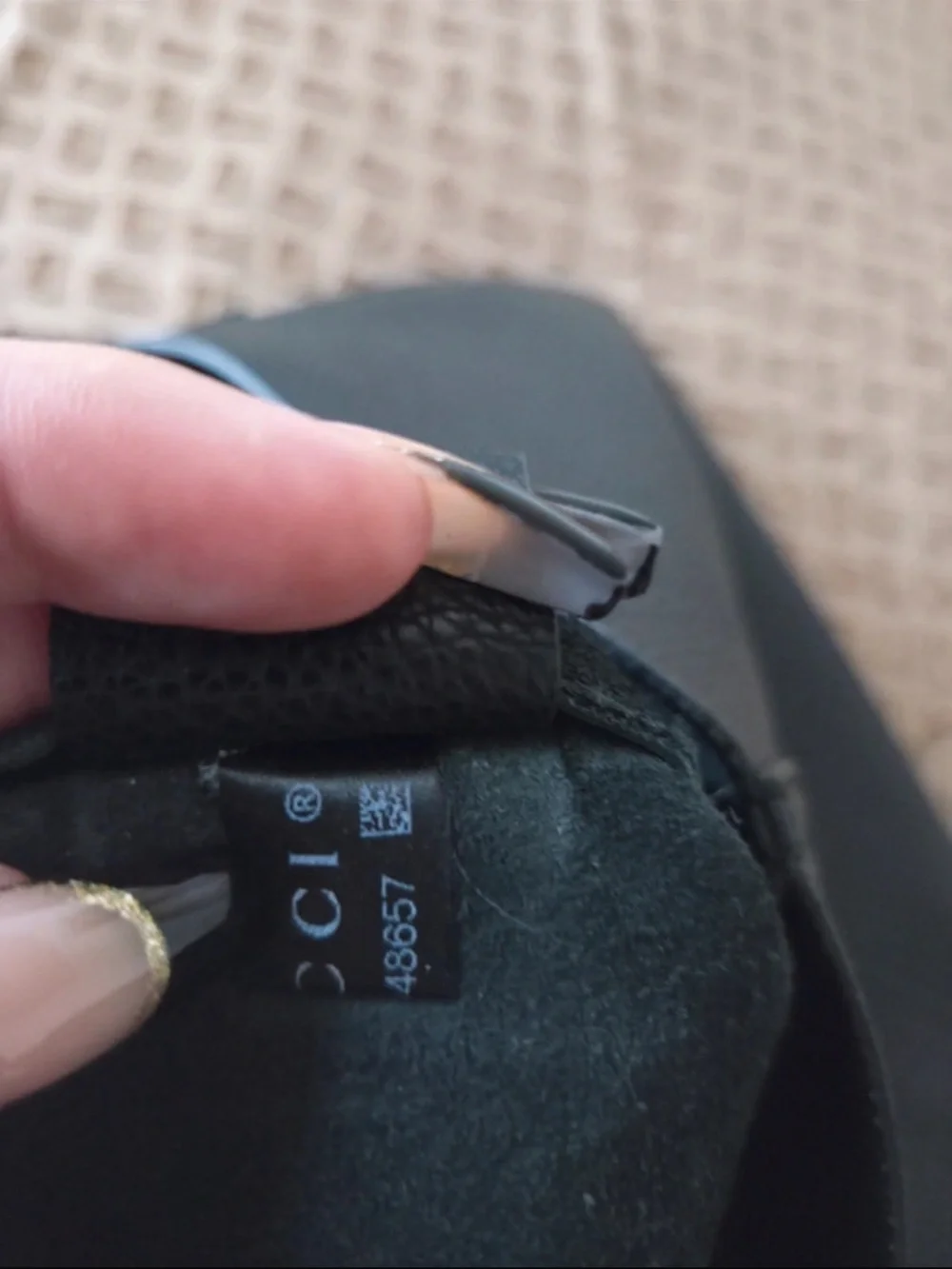 Gucci Black Tote with Green and Red Signature Stripe